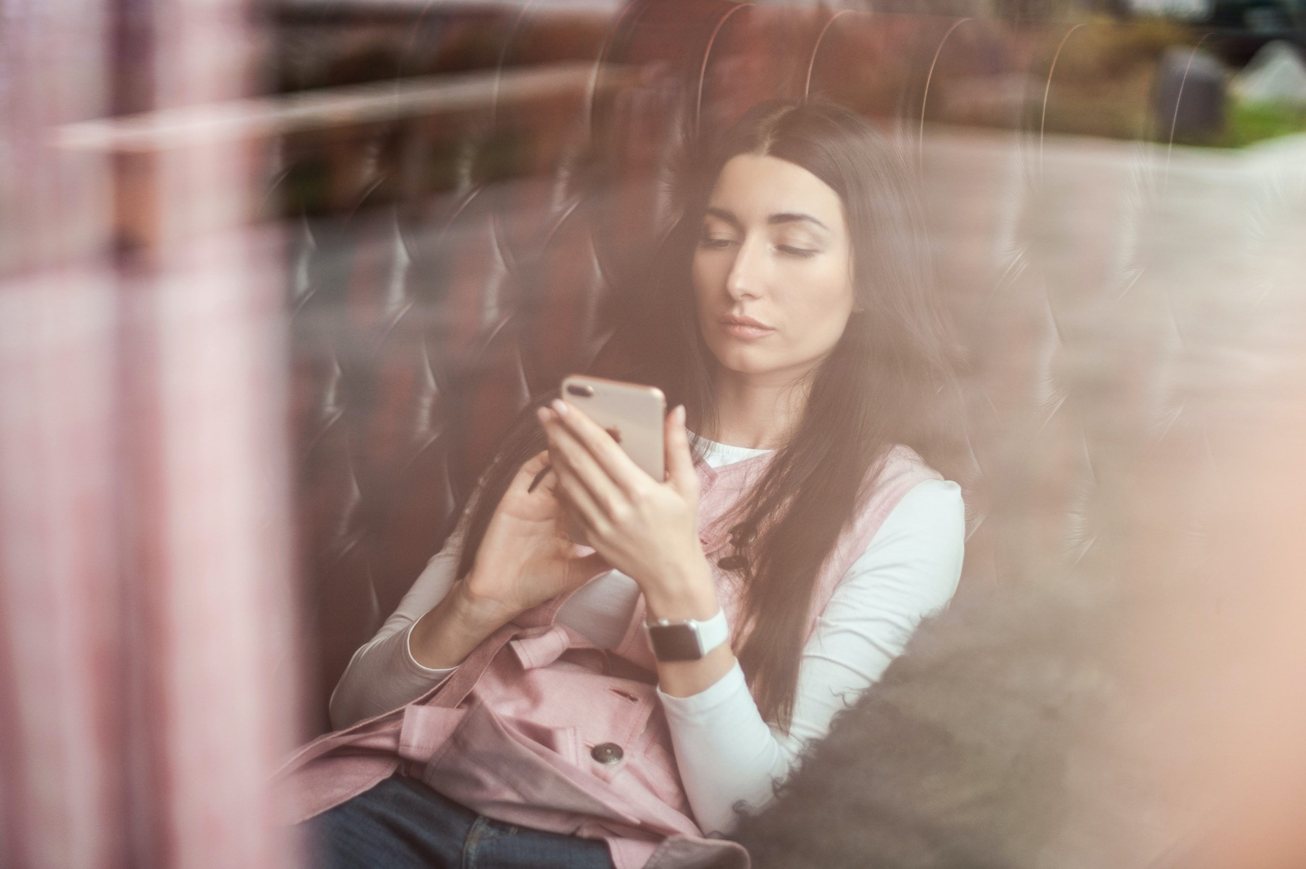 woman on phone nurturing social media collaborations