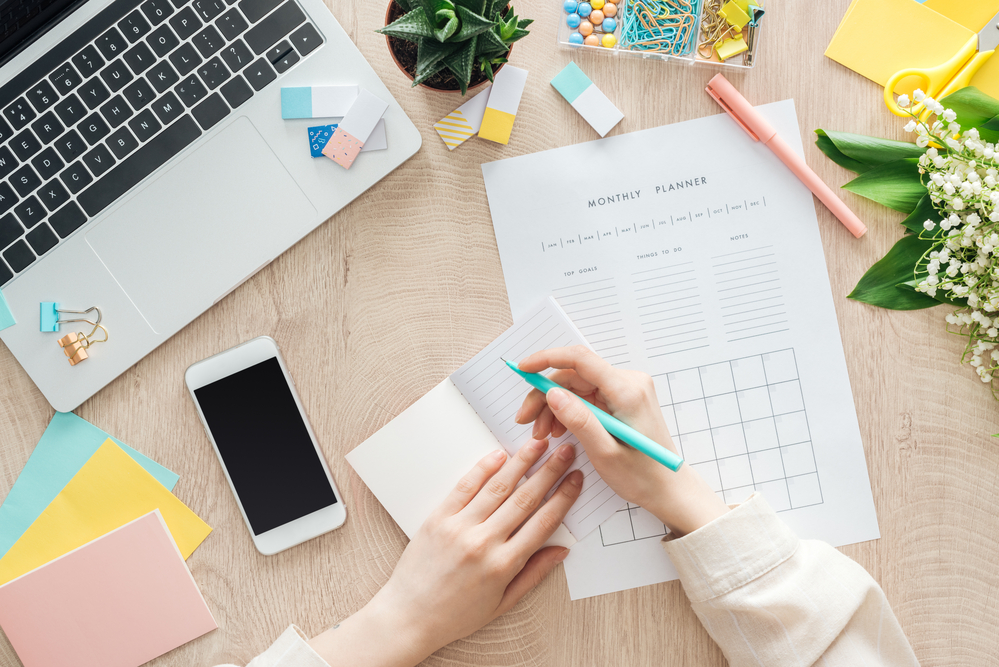 woman creating a plan for success